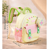 Mini Green & Pink Butterfly toddlers Backpack for nursery school and travel