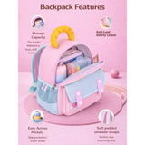Mini Pink & Blue Butterfly toddlers Backpack for nursery school and travel