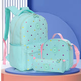 3pcs Mint Mini Heart Matching Backpack, Lunch Bag and Stationery Pouch