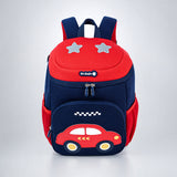 Navy & Red Car Soft Neoprene Backpack for Toddlers & Kids