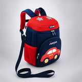 Navy & Red Car Soft Neoprene Backpack for Toddlers & Kids