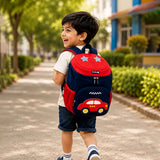 Navy & Red Car Soft Neoprene Backpack for Toddlers & Kids