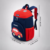 Navy & Red Car Soft Neoprene Backpack for Toddlers & Kids