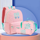 3pcs Pink Cool Glasses Matching Backpack, Lunch Bag and Stationery Pouch, 8 yrs to Adults