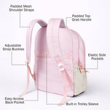 Pink & Grey Badge styled School Backpack for Kids & Teens