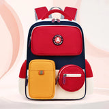 Red & Orange 3 different pocket style school backpack for older kids & Adults