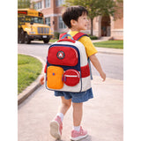 Red & Orange 3 different pocket style school backpack for older kids & Adults