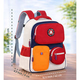 Red & Orange 3 different pocket style school backpack for older kids & Adults