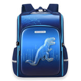 Shimmer Geometric Blue Dino School Backpack for Kids, 6 yrs-10 yrs
