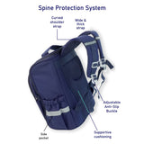 Shimmer Geometric Blue Dino School Backpack for Kids, 6 yrs-10 yrs