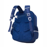 Cobalt & Dark Blue Crest Design School Backpack for Kids
