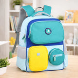 Teal & Yellow 3 different pocket style school backpack for older kids & Adults