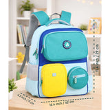 Teal & Yellow 3 different pocket style school backpack for older kids & Adults