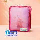 Blue Elephant & Rainbow Super Soft Muslin Cotton Blanket for Newborns & Infants with Free Storage Pouch