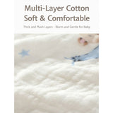 Blue Moon Teddy , Super Soft Breathable Pure Muslin Cotton Blanket for Newborns & Infants with free storage pouch