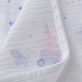 Cute Happy Dino Super Soft Muslin Cotton Blanket for Newborns & Infants with Free Storage Pouch