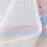 Party Ducklings & Bear Super Soft Muslin Cotton Blanket for Newborns & Infants with Free Storage Pouch