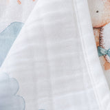 Giraffe Happy Day Super Soft Muslin Cotton Blanket for Newborns & Infants with Free Storage Pouch