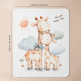 Giraffe Happy Day Super Soft Muslin Cotton Blanket for Newborns & Infants with Free Storage Pouch