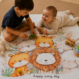 Jungle Friends Super Soft Muslin Cotton Blanket for Newborns & Infants with Free Storage Pouch