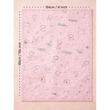 Pink Animal Parade, Super Soft Breathable Pure Muslin Cotton Blanket for Newborns & Infants with free storage pouch