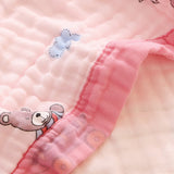 Pink Cart Teddy, Super Soft Breathable Pure Muslin Cotton Blanket for Newborns & Infants with free storage pouch