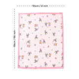 Pink Cart Teddy, Super Soft Breathable Pure Muslin Cotton Blanket for Newborns & Infants with free storage pouch