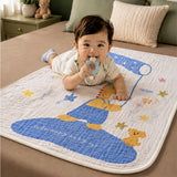 Giraffe Star Catcher Super Soft Muslin Cotton Blanket for Newborns & Infants with Free Storage Pouch