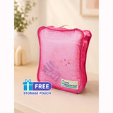 Blue Hello Friend Hot Air Bear Soft Cotton Winter Blanket for Newborn & Infants with Free Storage Pouch