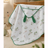 Green Bunny World Wrapper Blanket with Hood for Newborn and Infants