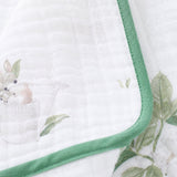 Green Bunny World Wrapper Blanket with Hood for Newborn and Infants