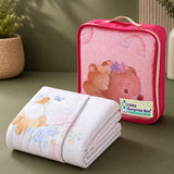 Bear & Star dreams Soft Cotton Winter Blanket for Newborn & Infants with Free Storage Pouch