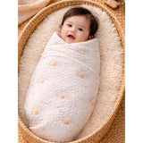 Berry Wooland Theme Soft Quilted Cotton Winter Wrapper with Hood for Newborn & Infants with Free storage Pouch