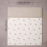 Brown Deer Theme Soft Cotton Winter Wrapper with Hood for Newborn & Infants with Free storage Pouch