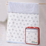 Grey Lion Theme Soft plush Cotton Winter Wrapper with Hood for Newborn & Infants with Free storage Pouch
