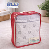 Grey Lion Theme Soft plush Cotton Winter Wrapper with Hood for Newborn & Infants with Free storage Pouch