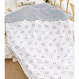 Grey Lion Theme Soft plush Cotton Winter Wrapper with Hood for Newborn & Infants with Free storage Pouch