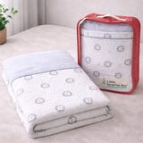 Grey Lion Theme Soft plush Cotton Winter Wrapper with Hood for Newborn & Infants with Free storage Pouch
