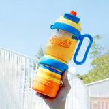 Blue Orange 4 in one Water Bottle, infuser & mini snack box for teens and Adults, 1000ml