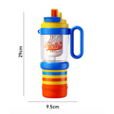 Blue Orange 4 in one Water Bottle, infuser & mini snack box for teens and Adults, 1000ml