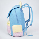 Blue Gingham Girl Star Backpack with Keychain for Kids & Teens
