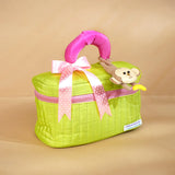 13 pcs Pink Monkey soft satin pouch Newborn Hamper /Gift Box for Baby, 0-6 months