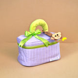 13 pcs Purple Monkey soft satin pouch Newborn Hamper /Gift Box for Baby, 0-6 months