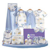 19 pcs Blue Starry Elephant Newborn Baby Girl/ Boy Gift Box , all season wear Hamper, (0 - 12 months)