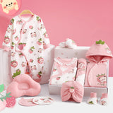 20 pcs Pinkberry Ted Newborn Baby Girl Gift Box, All Season Wear Hamper, (0-12 months)
