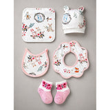 20 pcs, Woodland Rabbit Cane Basket themed Newborn Baby Girl All Season wear, Gift Hamper set,0-12 months