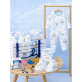 21 pcs Nautical Wooden Treasure Chest Gift hamper for a newborn baby, Giftset for a baby, 0-12 months