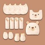21pcs Woodland Bear Totebag Hamper for Newborn Baby Boy / Baby Girl, Giftset for Baby , All Season wear, 0-12 months