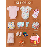 22pcs Super cute Black Pink Home Newborn Hamper /Gift Box for Baby, 0-6 months