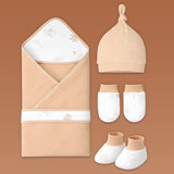 22pcs Brown Maple Leaf Newborn Baby Girl/ Boy Gift Box, all season wear Gift Hamper, (0-12 months)